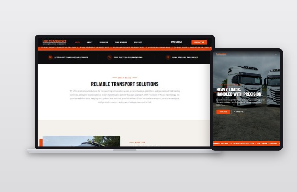N.D. Transport Solutions website by Safetech